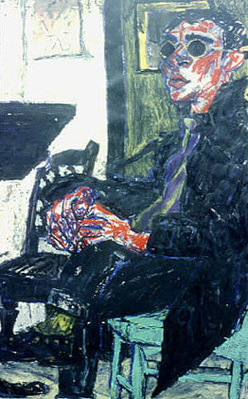 Alex in my chair C with Ian