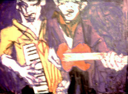 Joe Strummer and James Fearnley